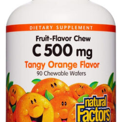 Fatores Naturais, Vitamina C 500 Mg, Crianças Mastigáveis ??
