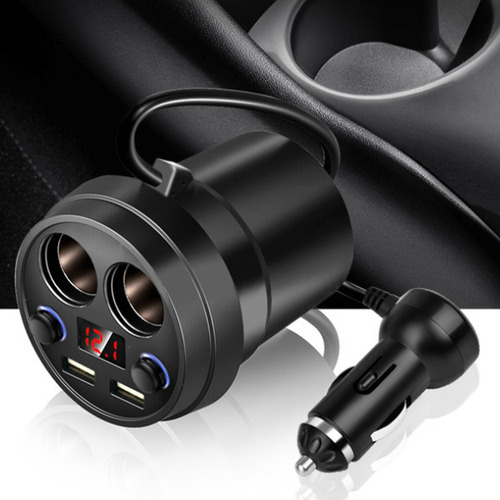 Carregador De Carro Dual Usb Cup Com Cigarro Multifunções De - Imagem 7