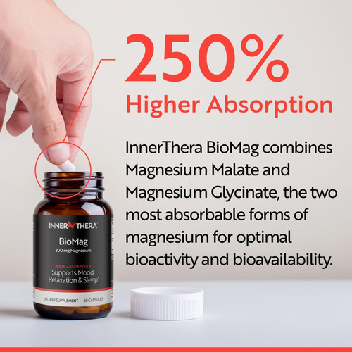 Innerthera Magnesium Glicinate & Malate Complex | 300 Mg | Q - Imagem 5