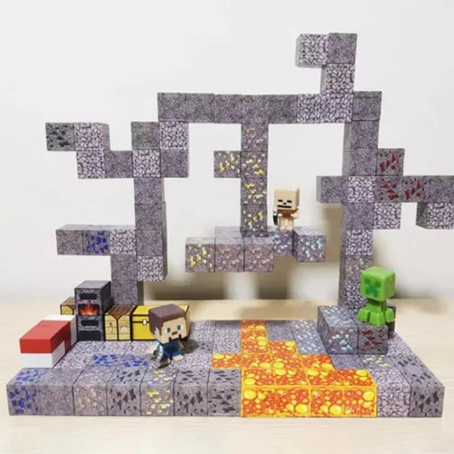 Novo T Conjunto De Blocos Magnéticos Minecraft Construção - Imagem 9