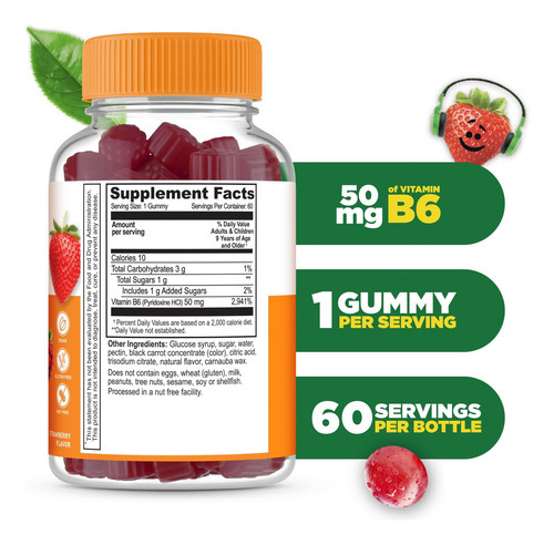 Gomas De Vitamina B6 Viáveis ??para Crianças | Vitaminas B6 - Imagem 2