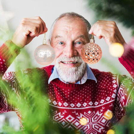 44 Bolas Penduradas Coloridas Para Árvore De Natal, Suprimen - Imagem 18
