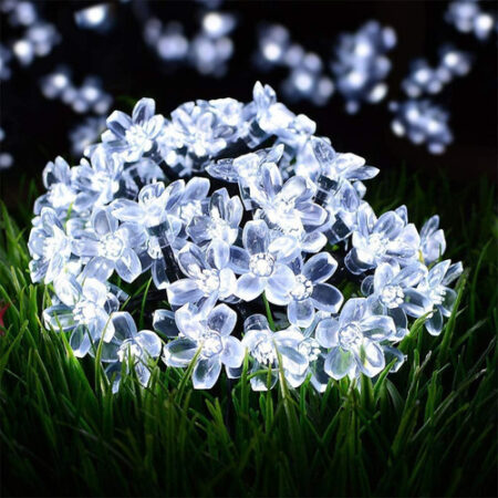5m Luzes Natal Ao Ar Livre Luz Solar Da Corda Da Flor 20led- - Imagem 30