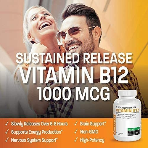 Vitamina B-12 Marca Bronson, 1000 Mcg, 100 Comprimidos - Imagem 3
