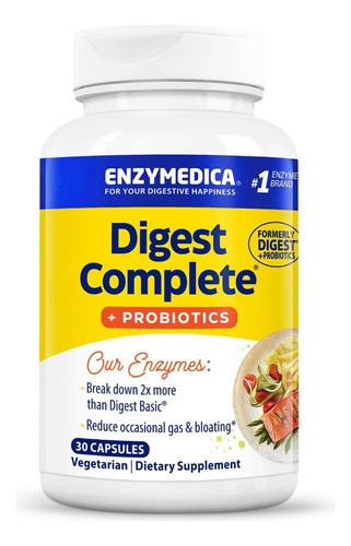Enzymedica, Digest Complete + Probióticos, Enzimas Digestiva