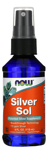 Silver Sol Líquido 50mcg Now Foods 118ml Importado