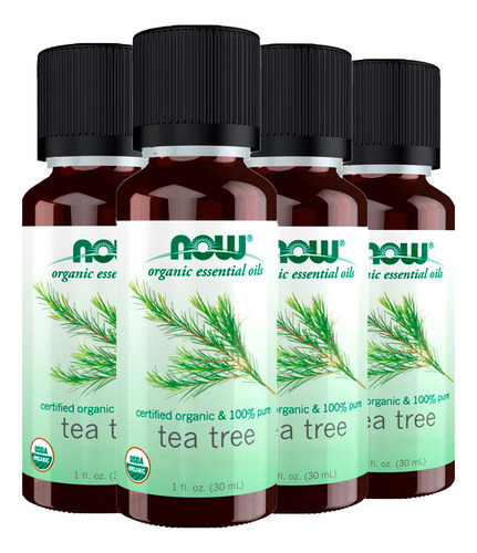 Óleo De Tea Tree Puro Now Foods 30 Ml Orgânico Importado 4un