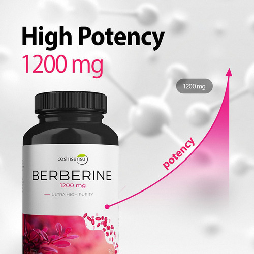 Coshisensu Berberine Hci 1200mg - Suplementos Premium De Ber - Imagem 2