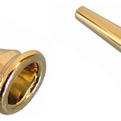 2x Bocal Para Trompa Francesa - Banhado A Ouro - Novo