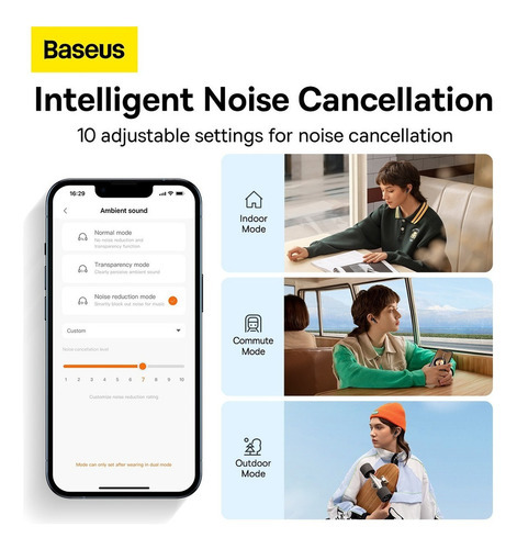 Fones De Ouvido Bluetooth Baseus M2 Tws Cancelamento De Ruíd - Imagem 16