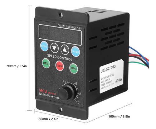 Controlador De Velocidade Multifuncional Do Motor 400w Ac220 - Imagem 8