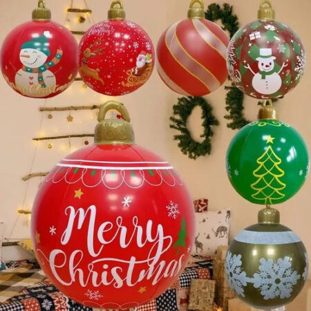 Bola Inflável Do Decoração Do Pvc Do Natal Gigante 80cm - Imagem 8