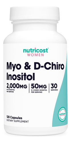 Suplemento Nutricost Myo Inositol E D-chiro Inositol 2000 Mg