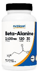 Suplemento Nutricost Beta-alanina Em Cápsulas 3400 Mg 120 Cá - Imagem 2