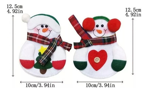 Hhh 12pcs Mesa Decoração Natal Enfeite Porta Natalinos - Imagem 5