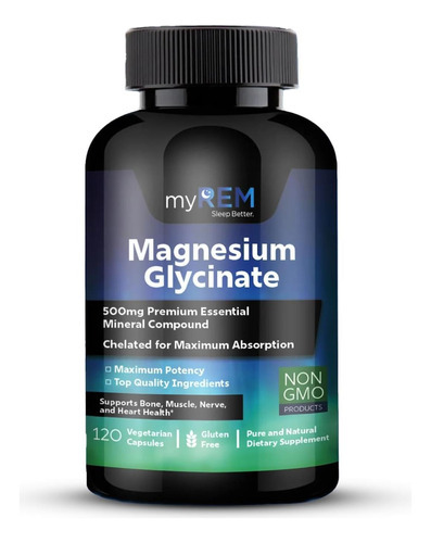 Myrem Glicinato De Magnésio, 500mg De Composto Mineral Essen
