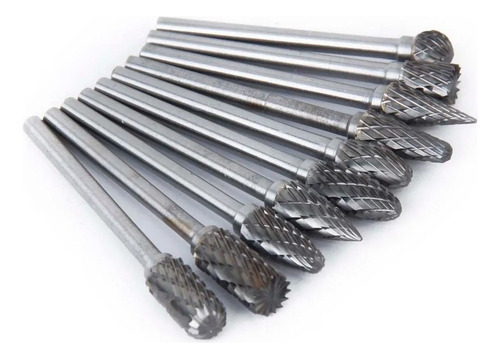 Kit 10 Fresas Lima Tungstenio Escariar Metal Ferro Aço Broca - Imagem 8