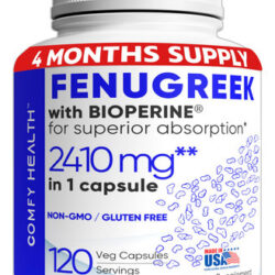 Suplemento Comfy Health: Cápsulas De Feno-grego, 2410 Mg, 12