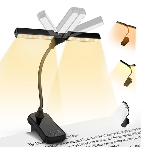 Luz De Leitura Para Livro Na Cama Led Recarregável - Imagem 2