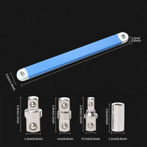 Chave De Extensão Com Adaptadores De 1/2 1/4 E 3/8 Polegadas - Imagem 5