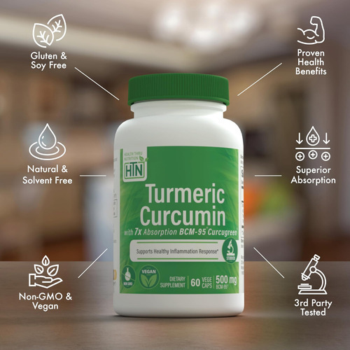 Saúde Através Da Nutrição Complexo De Curcumina 500mg | Como - Imagem 4