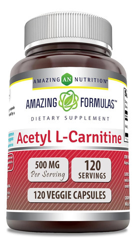 Suplemento De Acetil L-carnitina Hcl Da Amazing Formulas ...