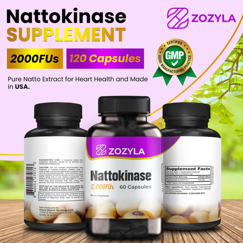 Suplemento Zozyla Nattokinase 2.000 Fu, 60 Cápsulas - Melhor - Imagem 7