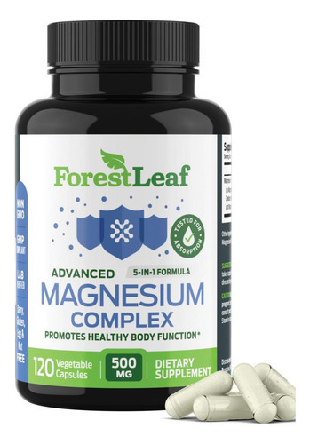 Complexo De Magnésio Forestleaf 500 Mg - Cápsulas De Magnési