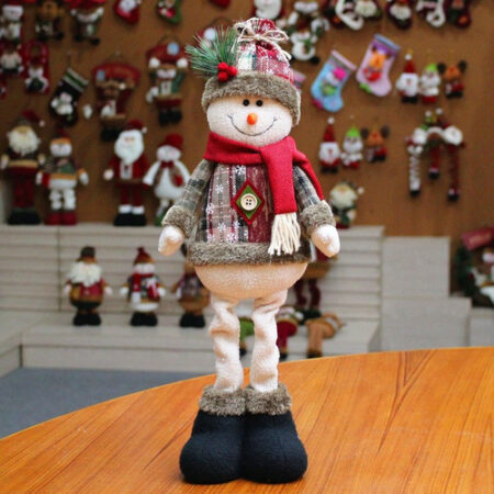 Boneca De Decoração De Natal Rena Boneco De Neve Em Pé - Imagem 9