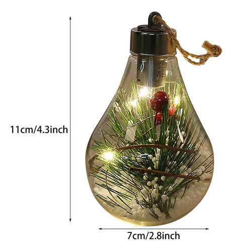 Led Bola De Natal Transparente, Decoração De Natal - Imagem 7