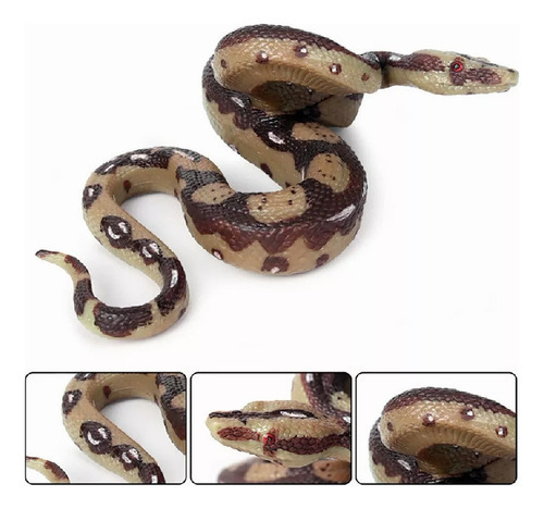 . Grande Cobra De Borracha Realista, Brinquedo De Serpente - Imagem 2