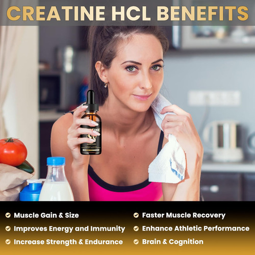 Gotas Líquidas De Creatina Hcl Para Homens E Mulheres, 1500 - Imagem 4