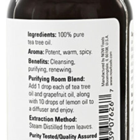Óleo Da Árvore Chá Now Foods 118ml Puro Importado - Imagem 2
