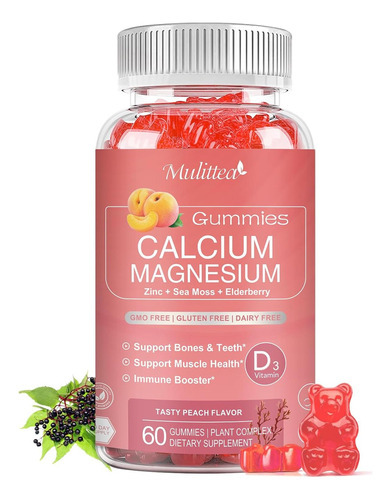 1200 Mg De Gomas De Cálcio Com D3, K2, Zinco - Suplemento De
