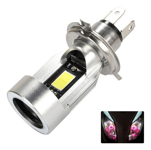 Farol Grande Led Universal Para Motocicleta Olho De Anjo H4 - Imagem 6