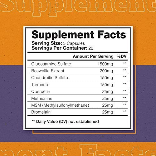 Glucosamina Condroitina Com Suplemento De Cúrcuma E Msm - C - Imagem 6