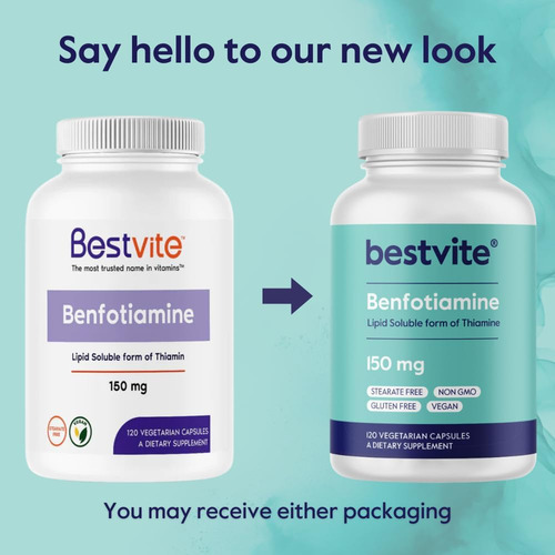 Bestvite Benfotiamina 150 Mg (120 Cápsulas Vegetarianas) Sem - Imagem 3