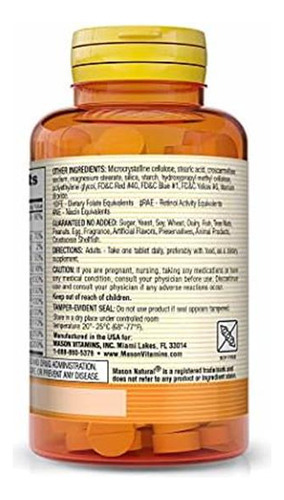 Vitamina B-12/ Mason Natural/ 100 Comprimidos - Imagem 3