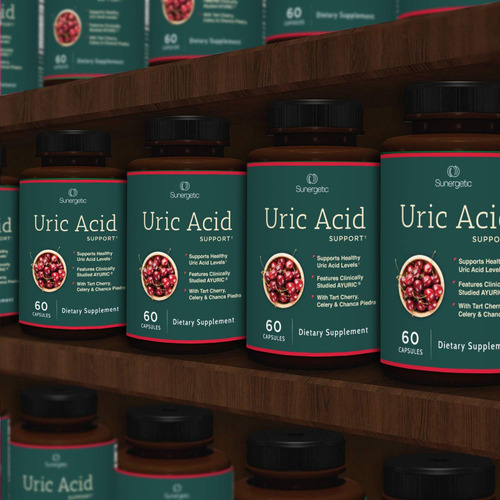 Suplemento Sunergetic Premium Uric Acid Support 60 Cápsulas - Imagem 8