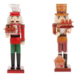 2 / Conjunto Quebra-nozes De Madeira Decoração De Natal