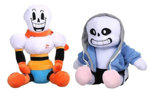 2 Peças Undertale Papyrus Sans Muñeco Peluche Juguete Regalo
