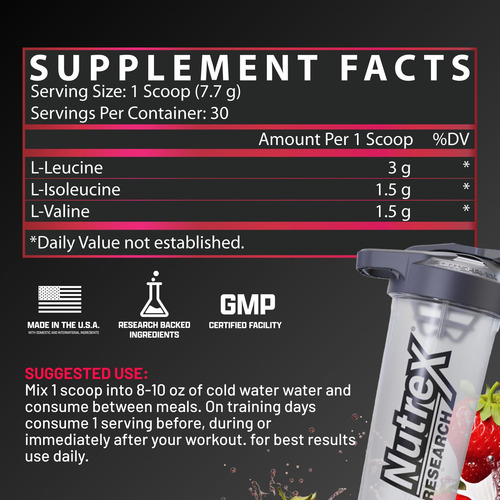 Nutrex Research - Bcaa Powder 6000 Aminoácidos - 6 Gramas De - Imagem 4