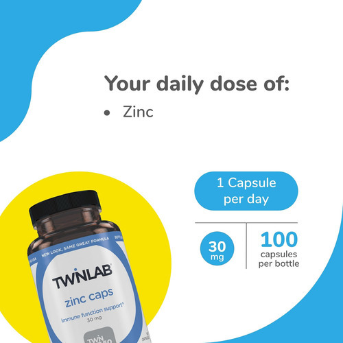 Twinlab Zinc Caps - Suplemento De Suporte Imunológico - Pico - Imagem 3