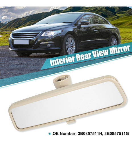 Espelho Retrovisor Interior Bege Para Vw Tiguan Jetta Golf - Imagem 2