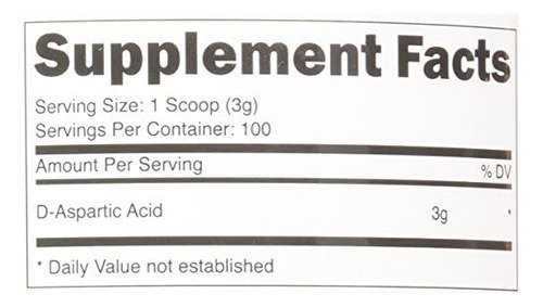 Nutricost Ácido D-aspártico (daa) Pó 300g - Ácido D Aspártic - Imagem 7