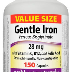 Suplemento De Ferro Suave Naturals Com Vitamina C, B12 E Áci