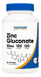 Suplemento Nutricost Gluconato De Zinco 50 Mg 120 Cápsulas V - Imagem 2