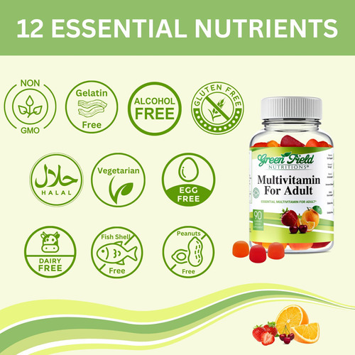 Multivitaminas Halal Da Greenfield Nutritions Para Adultos | - Imagem 5