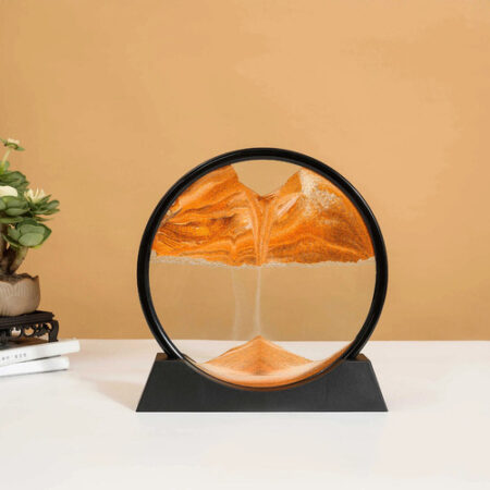 Arte Em Areia Em Movimento Em 3d Decorada Com Ampulheta Gira - Imagem 7