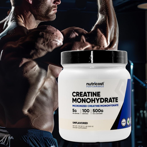 Suplemento Nutricost Creatina Monohidratada 500g 100 Porções - Imagem 7